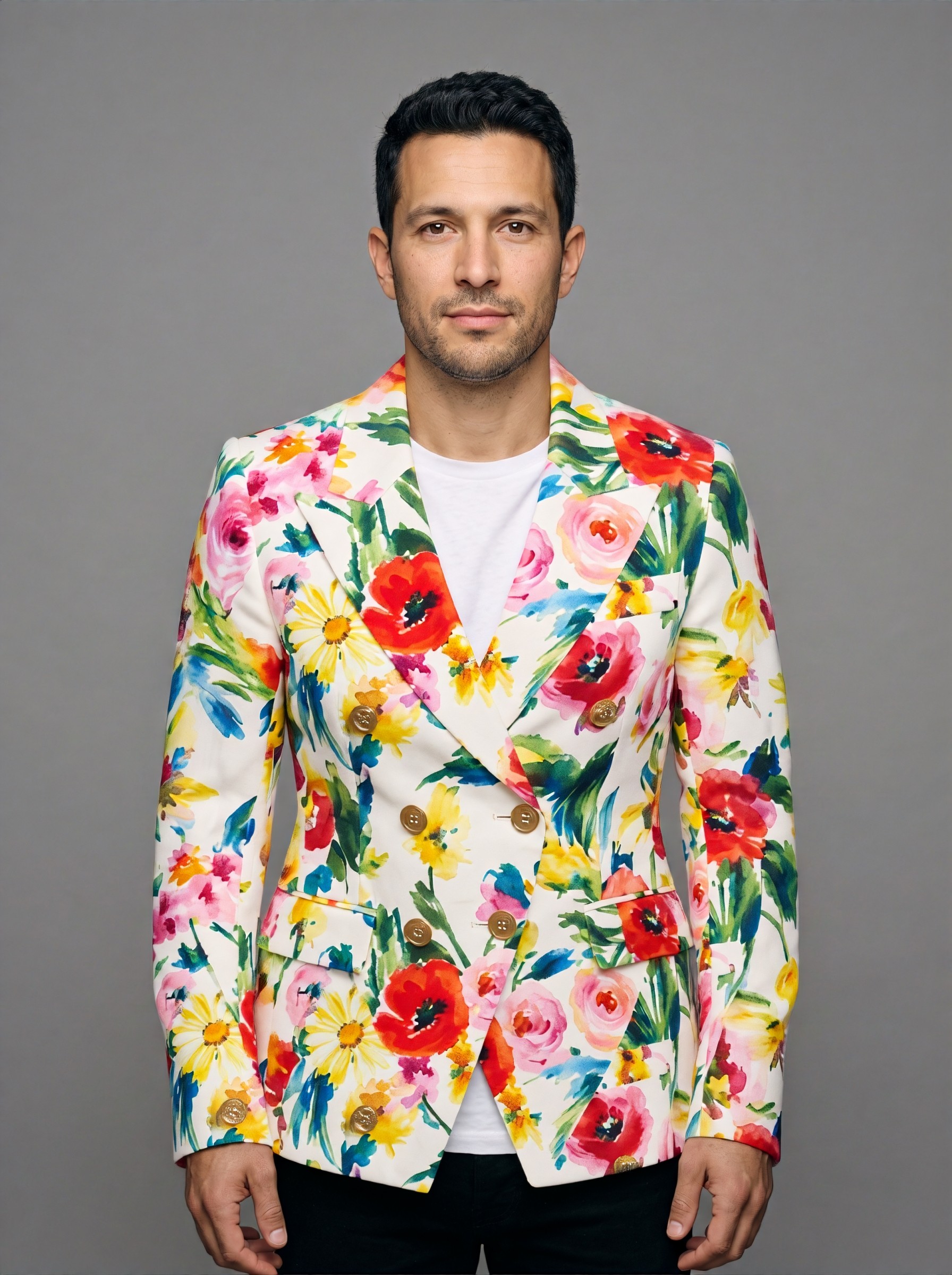 Floral Blazer — try-on 3 of 8