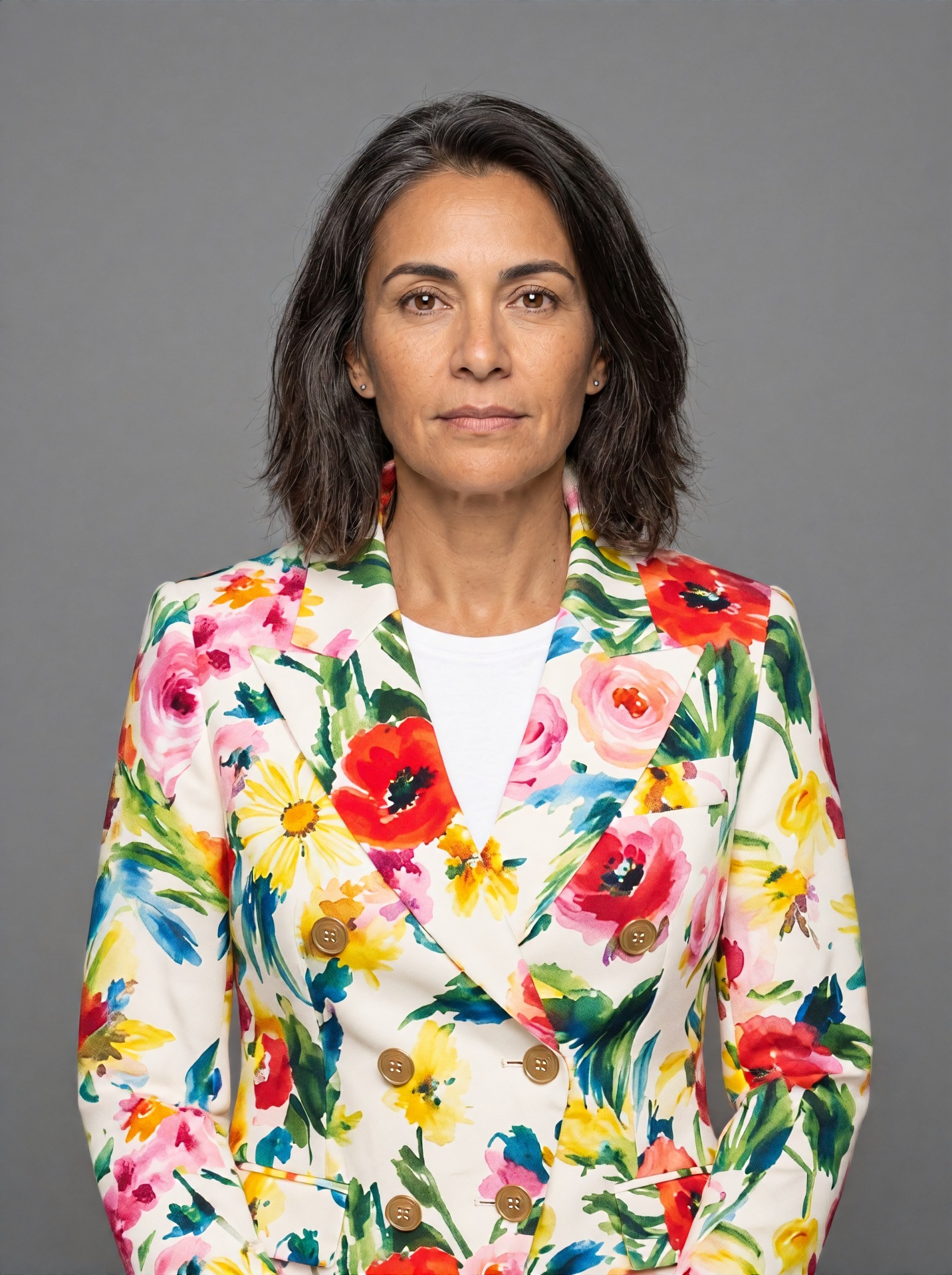 Floral Blazer — try-on 4 of 8