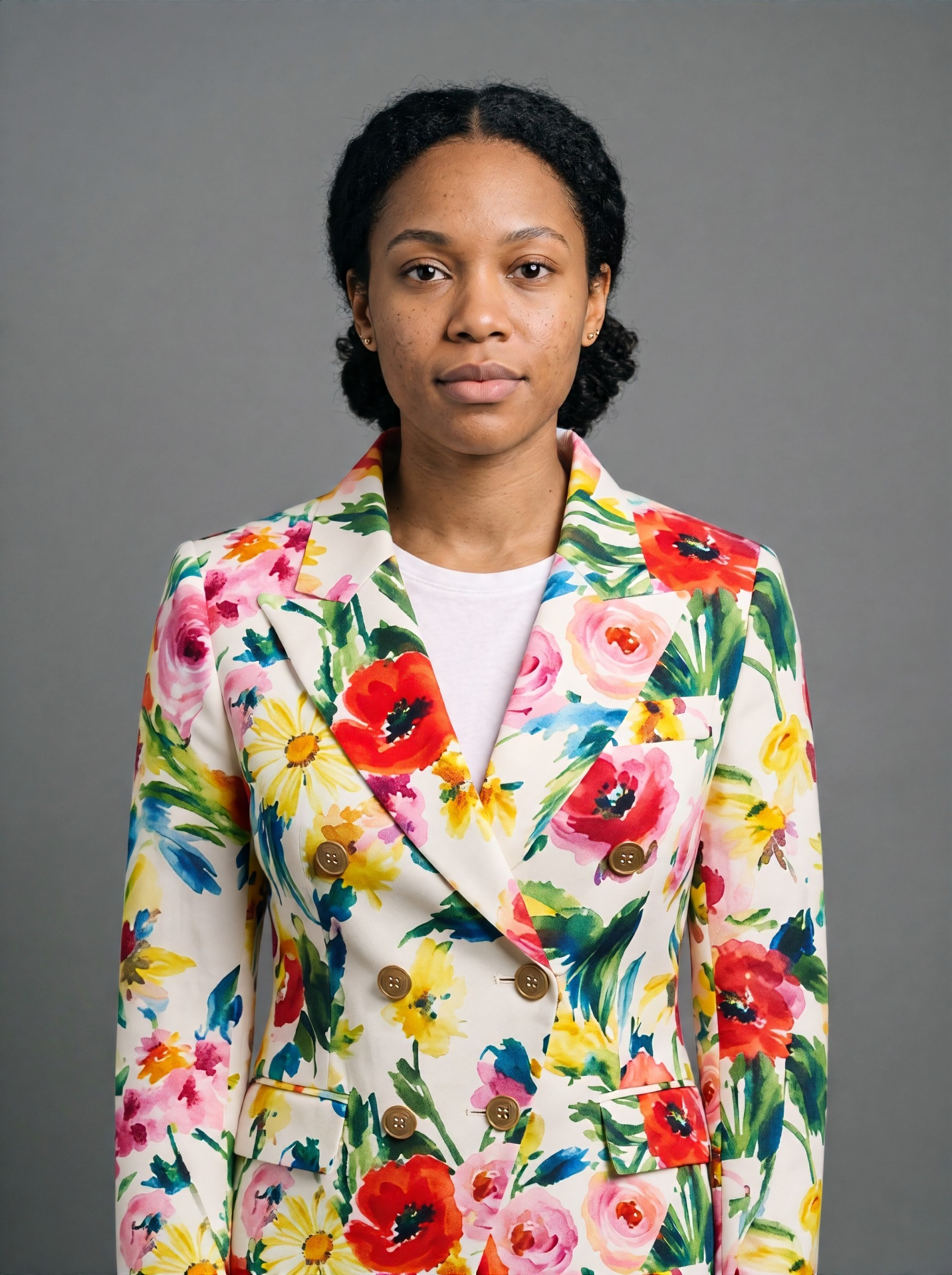 Floral Blazer — try-on 5 of 8