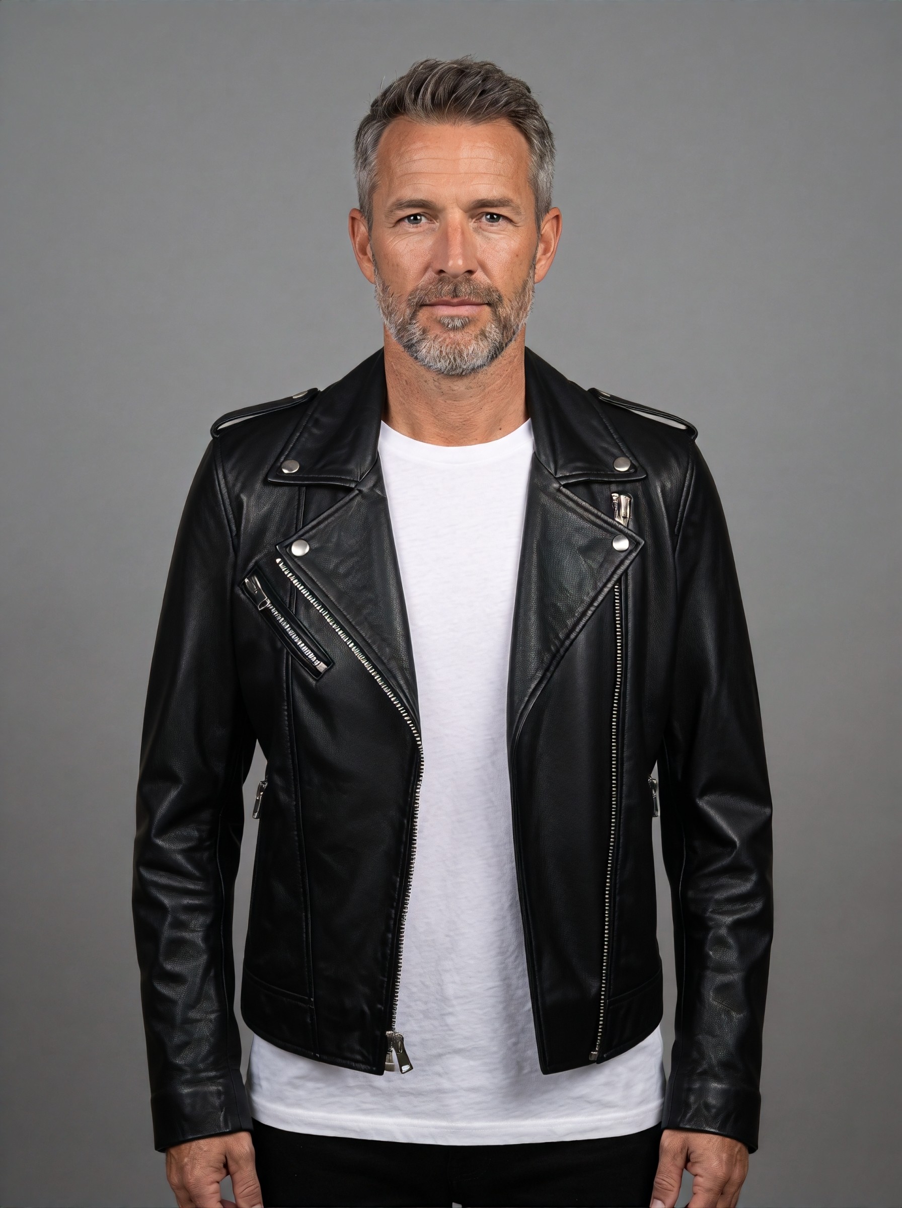 Black Leather Jacket — try-on 2 of 8