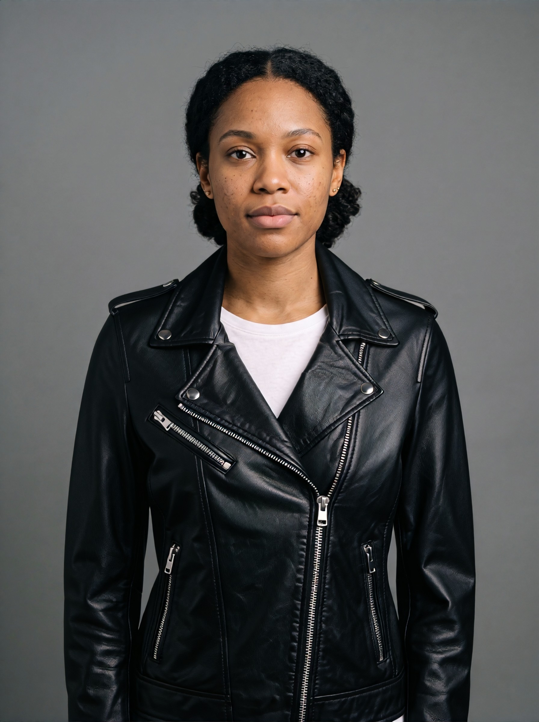 Black Leather Jacket — try-on 5 of 8