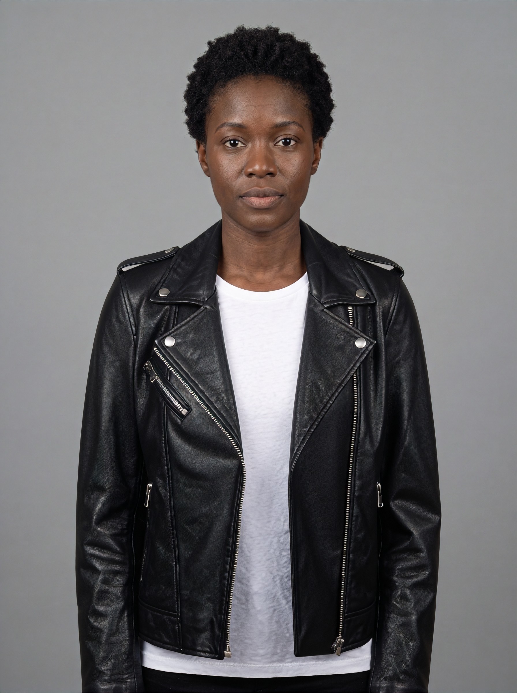 Black Leather Jacket — try-on 7 of 8