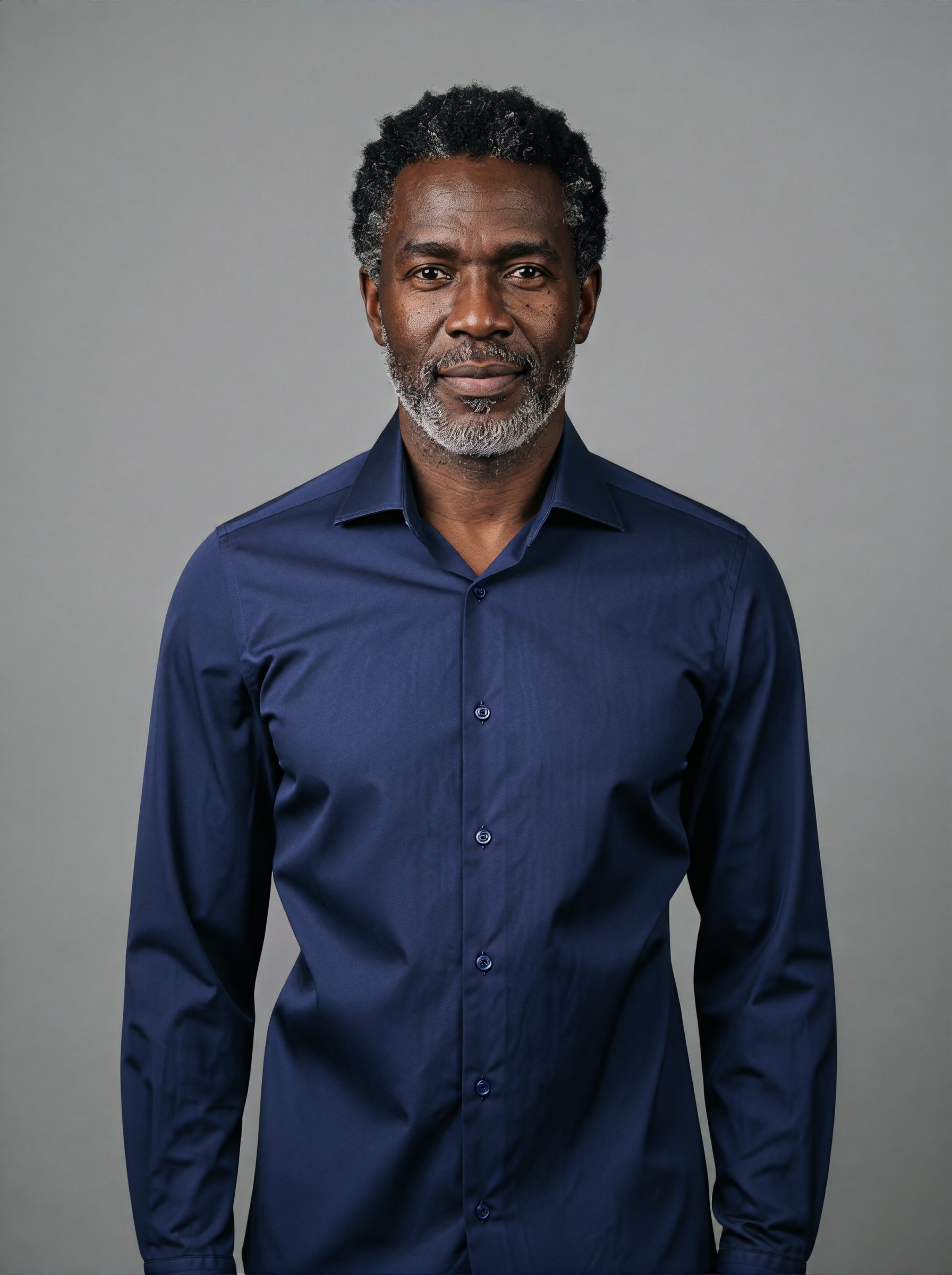 Navy Poplin Shirt — try-on 8 of 8