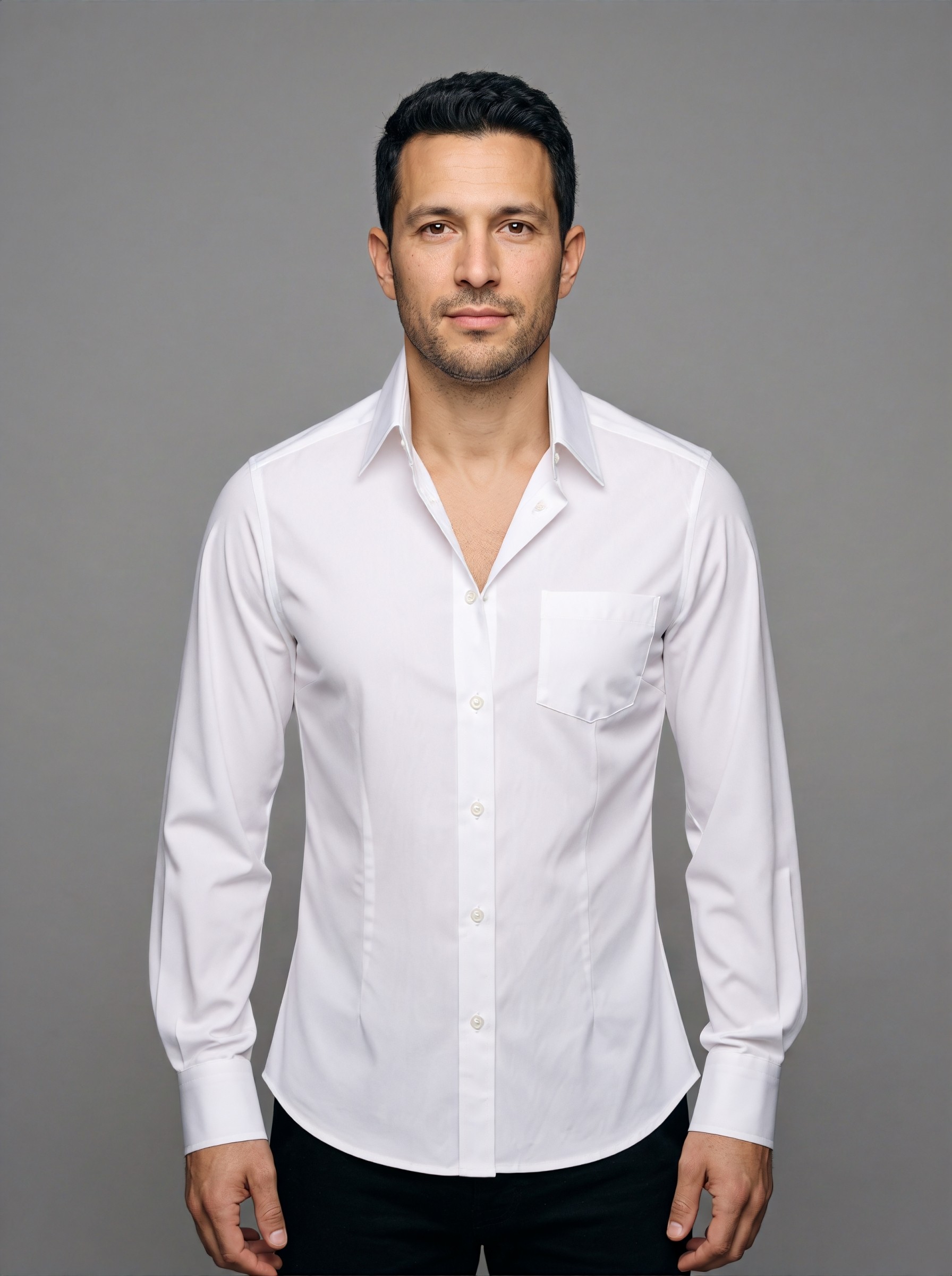 White Collar Shirt — try-on 3 of 8