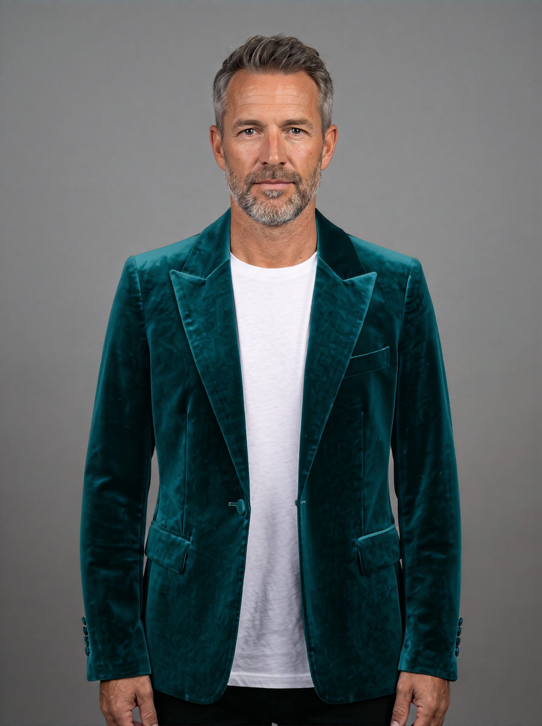 Green Velvet Blazer — try-on 2 of 8